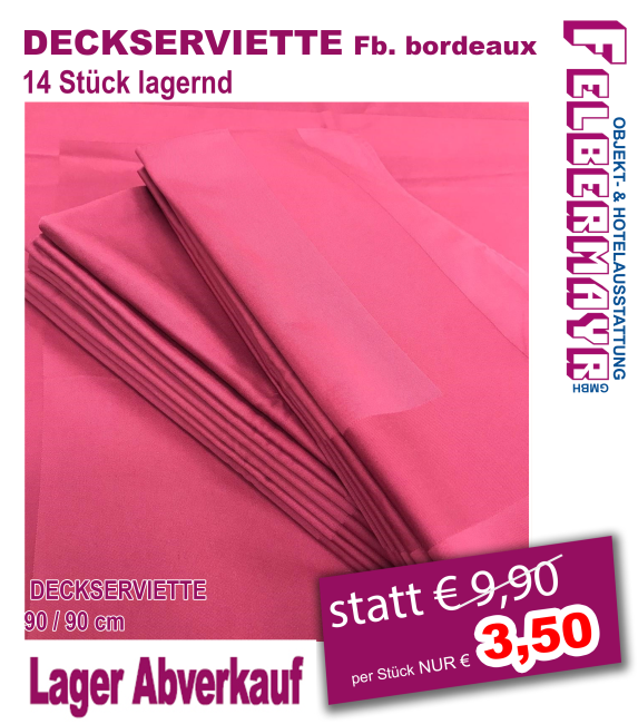 DECKSERVIETTE Fb. bordeaux